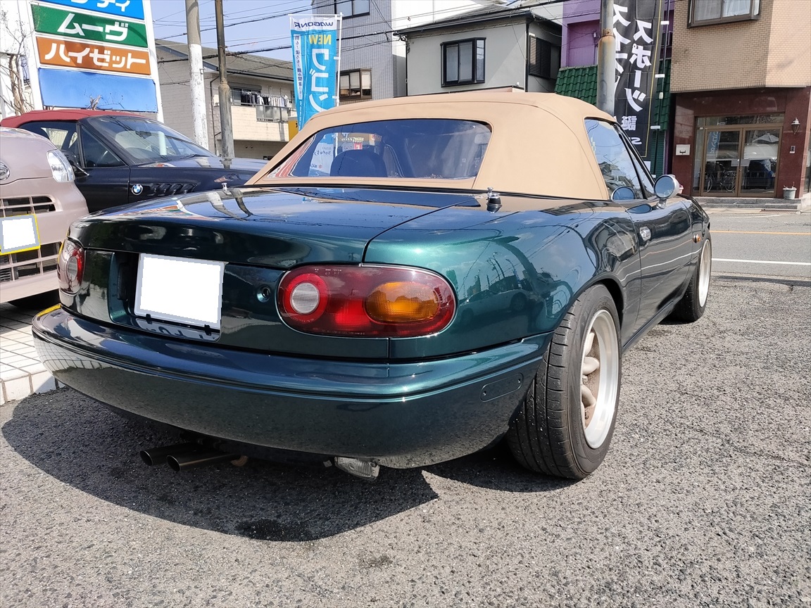 ユーノスロードスター幌交換 ビニール生地 NBタン | ブログ | 愛車の総合病院 カートップ大阪