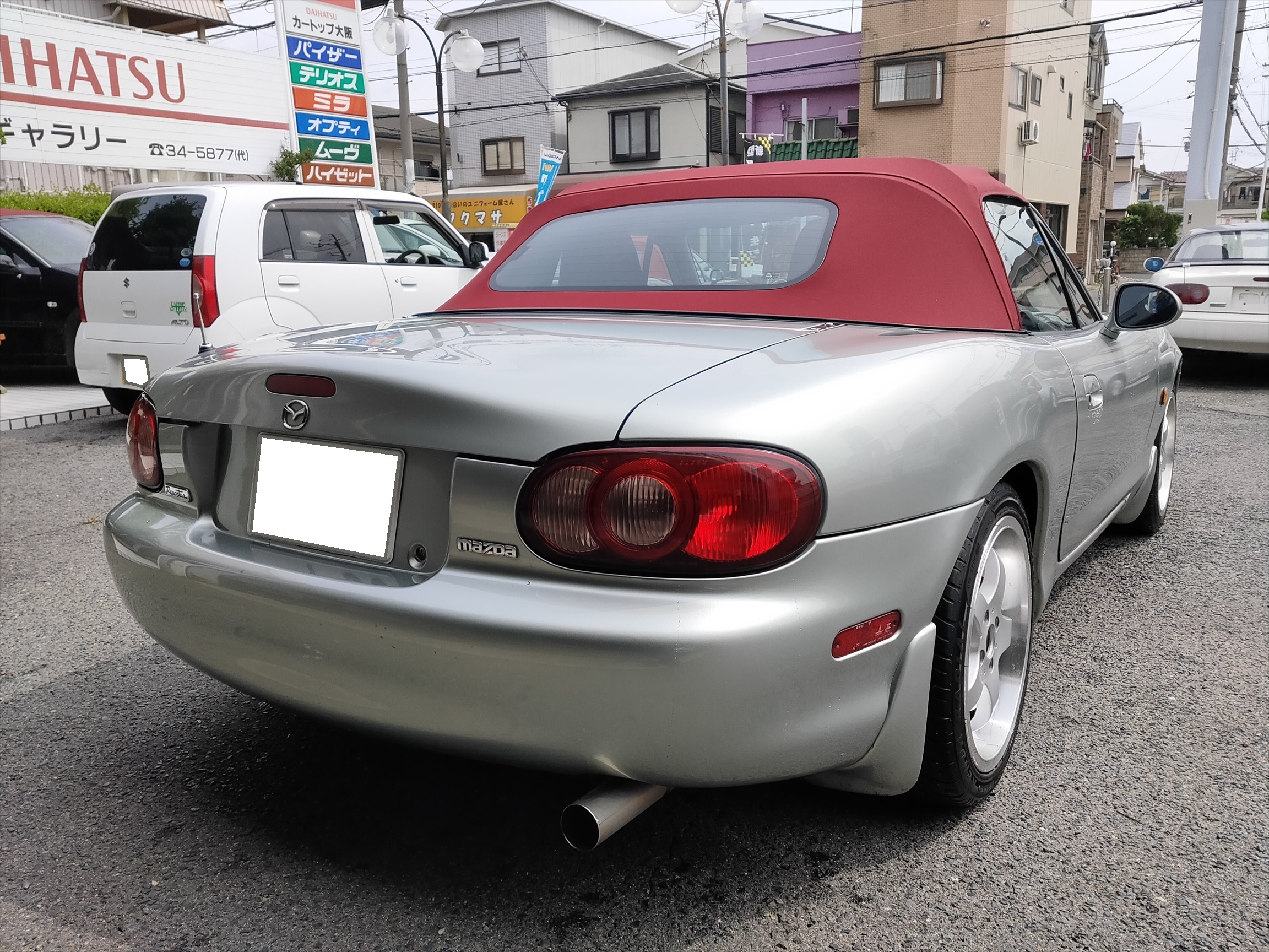 NBロードスター 幌交換 クロス生地 ワンピースタイプ ダークレッド | ブログ | 愛車の総合病院 カートップ大阪